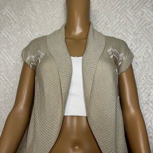 FANG Women's Cream Open-Front Cardigan